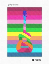 Guitar Stripes Needlepoint Kit or Canvas