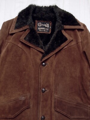 Vintage 80s The Leather Shop Sears Mens 40R Suede Jacket Coat | eBay