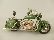 Blechmodell Motorrad gr&uuml;n Eisen Modell ca. 28 cm - 129