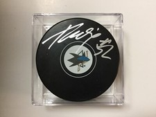 Lukas Radil Signed Autographed SJ San Jose Sharks Hockey Puck b