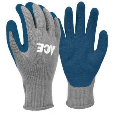 Ace 7561889 Latex Coated Winter Blue/Grey General Purpose Gloves