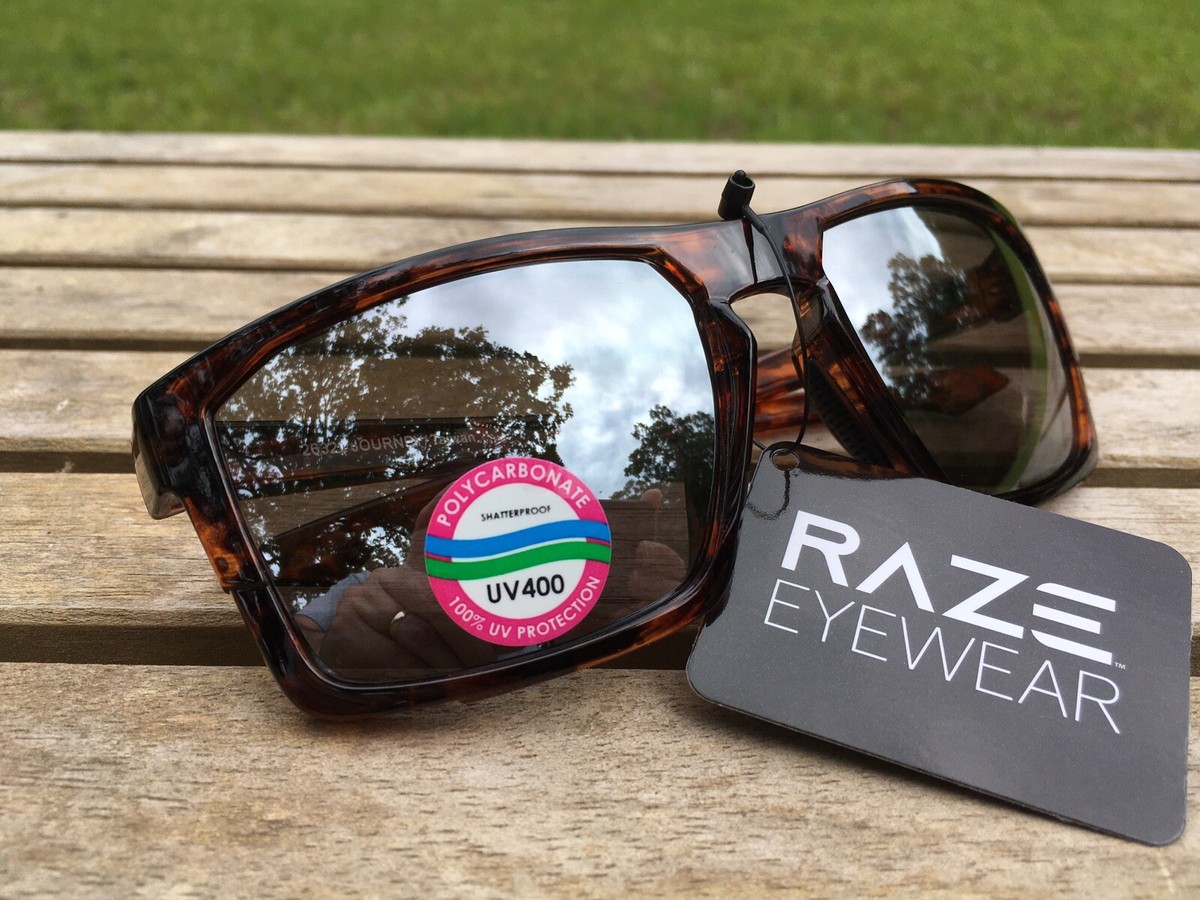 RAZE Eyewear Sunglasses Journey mirrored lens tortoise smoke brown