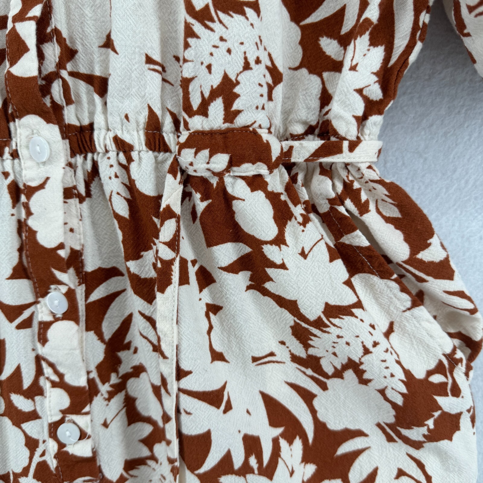 UNIVERSAL THREAD Jumpsuit XS Button Up Floral Puf… - image 7