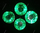 Natural Colombian Emerald Round Cut 35-40 Cts Certified 4 Pcs Loose Gemstone