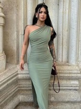 Summer Black New Dress Women Fashion Sexy Split Sleeveless Backless Slim Maxi