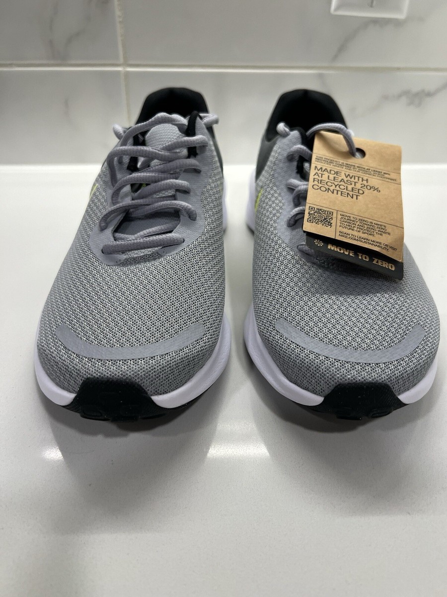 Nike Revolution 7 Wolf Gray Volt Running Sneakers Shoes