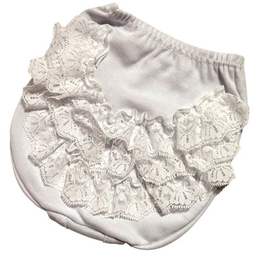 Baby Rüschenhose Gr. 62 68 74  Taufkleid Mädchen Unterhose Baumwolle elegant