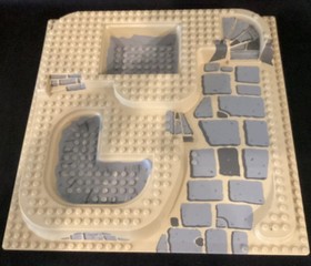 Lego Adventurers Desert Raised Baseplate Three Level Set 5978 Part 6092pb03