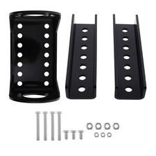 RV A-Frame Jack Mounting Bracket Steel 3-Bolt Pattern Black Powder Coated