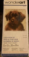 Wonderart Latch Hook Kit 12 Inch X 12 Inch-Chocolate Dog