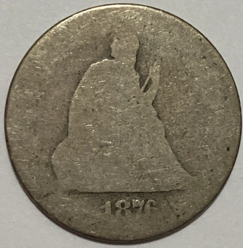 1876 S - Seated Liberty Silver Quarter - Exact Coin Imaged #SL193