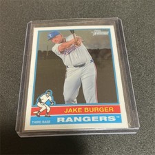 2025 Topps Heritage Jake Burger Chrome Refractor Texas Rangers #352