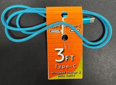 USB C To USB C Hi-Speed Charging & Data Cable 3 Foot. (Z3)