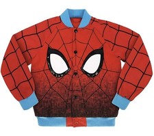 Disney Marvel Spider-Man Jacket Size 3 3T Blue Red Bomber Kids
