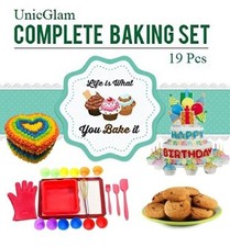 UnicGlam Baking Kit Set For Kids 19 Piece Set Baking Accessories For Beginners