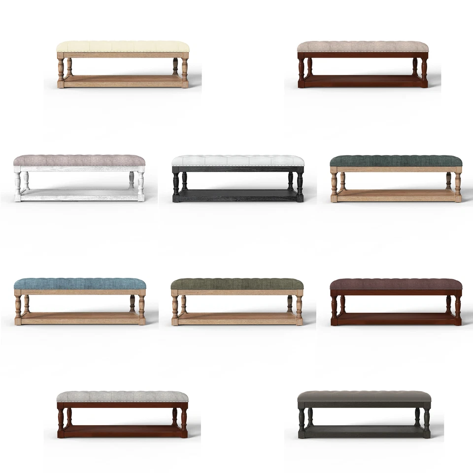 Tubbs 48-inch Tufted Cocktail Shelved Ottoman - Image 3 of 4