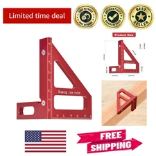 Durable Aluminum 3D Multi-Angle Ruler - Ideal for Precise Woodworking Projects