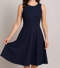 Tommy Hilfiger Dark Navy  Midi Dress Classic Elegant Office NWT Size 6 NWT $129