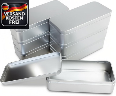 Set aus 7 rechteckigen Metallboxen für Aufbewahrung Schmuck Geschenkideen 15x7x4