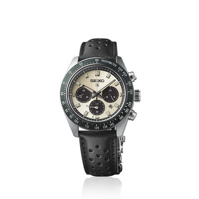 Seiko Prospex Speedtimer 41.4 MM Solar Chronograph Beige Dial Watch SSC943P1