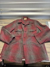 Vintage Chippewa Woolen Mills Wool Shirt Jacket (L) Hunting Red Buffalo