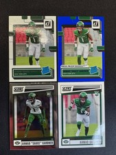 (4) Ahmad Sauce Gardner RC Donruss Rated Rookie Blue Score #SP-325 Colts
