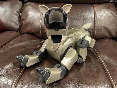 Sony Aibo ERS-210 Robot Dog Gold - Working! DHS, PAS and TAS Repaired!