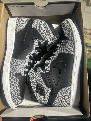 Nike Air Jordan Retro 1 imprimé éléphant haut noir ciment US taille 9 839115 013