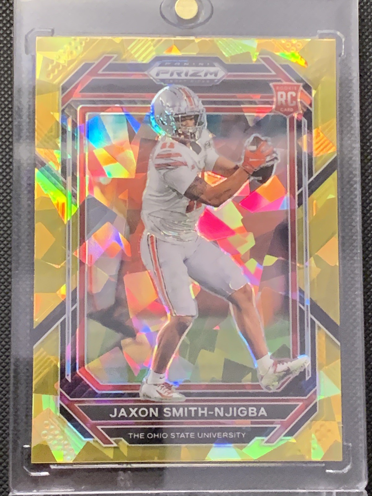 2023 Panini Prizm Draft Picks #135 Jaxon Smith-Njigba Prizms Gold Ice