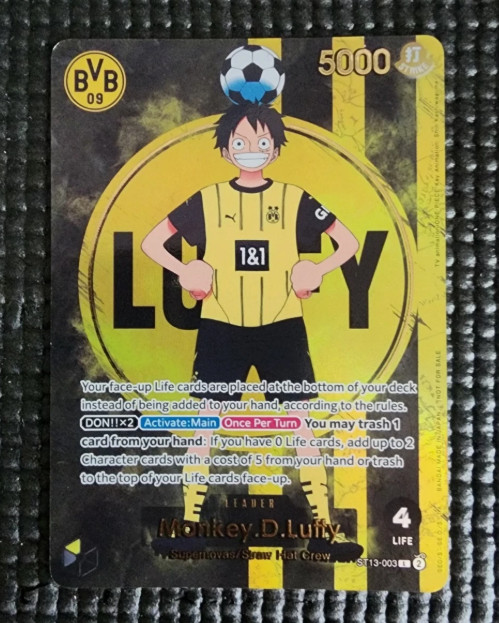 One Piece BVB Monkey.D.Luffy Luffy Promo Card ST13-003 / Dortmund