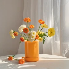 Colorful Ceramic Flower Pot – Random Color Planter for Home, Office