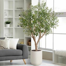 Artificial 8ft Olive Tree Planter Realistic Indoor Outdoor Decor UK Large Tall