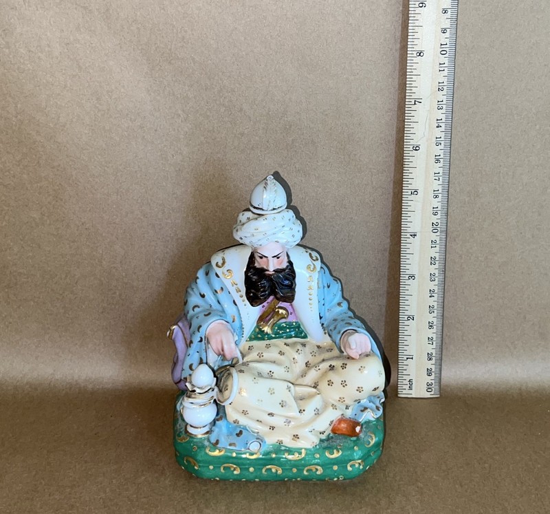 Antique 19th C Old Paris Porcelain Jacob Petit Scent Perfume Bottle Sultan