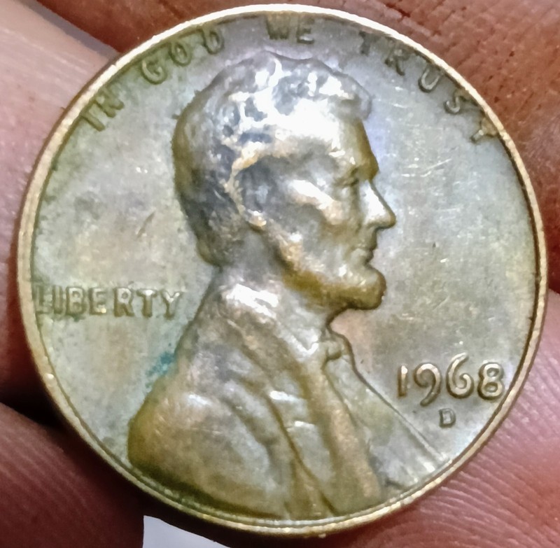 1968-DDO Lincoln Memorial Small Cent Penny, Circulated Business Strike
