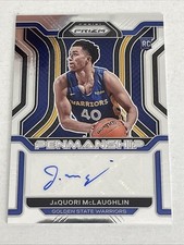 2021-22 Panini Prizm Penmanship Auto #RP-JAQ JaQuori McLaughlin RC Warriors