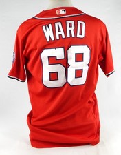 2023 Washington Nationals Thaddeus Ward #68 Game used Red Jersey 46 437