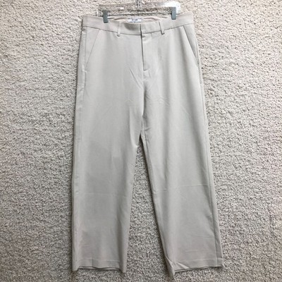 Only & Sons Dress Pants 34x32 Mens Beige Tailoring Loose Fit Straight Flat Front