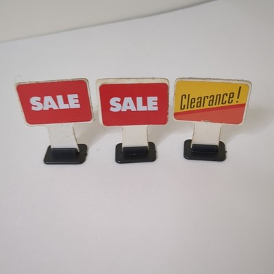 Mall Madness 1989 Board Game Replacement Parts Sale & Clearance Signs Lot of 3