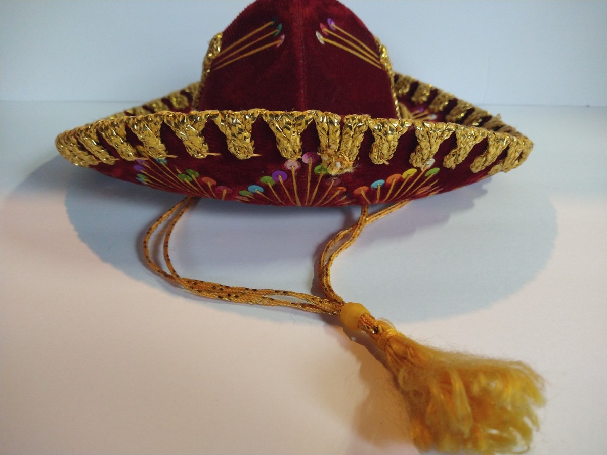 Vintage Pigalle Mexican Sombrero Mariachi Hat Hecho En Mexico Child Size