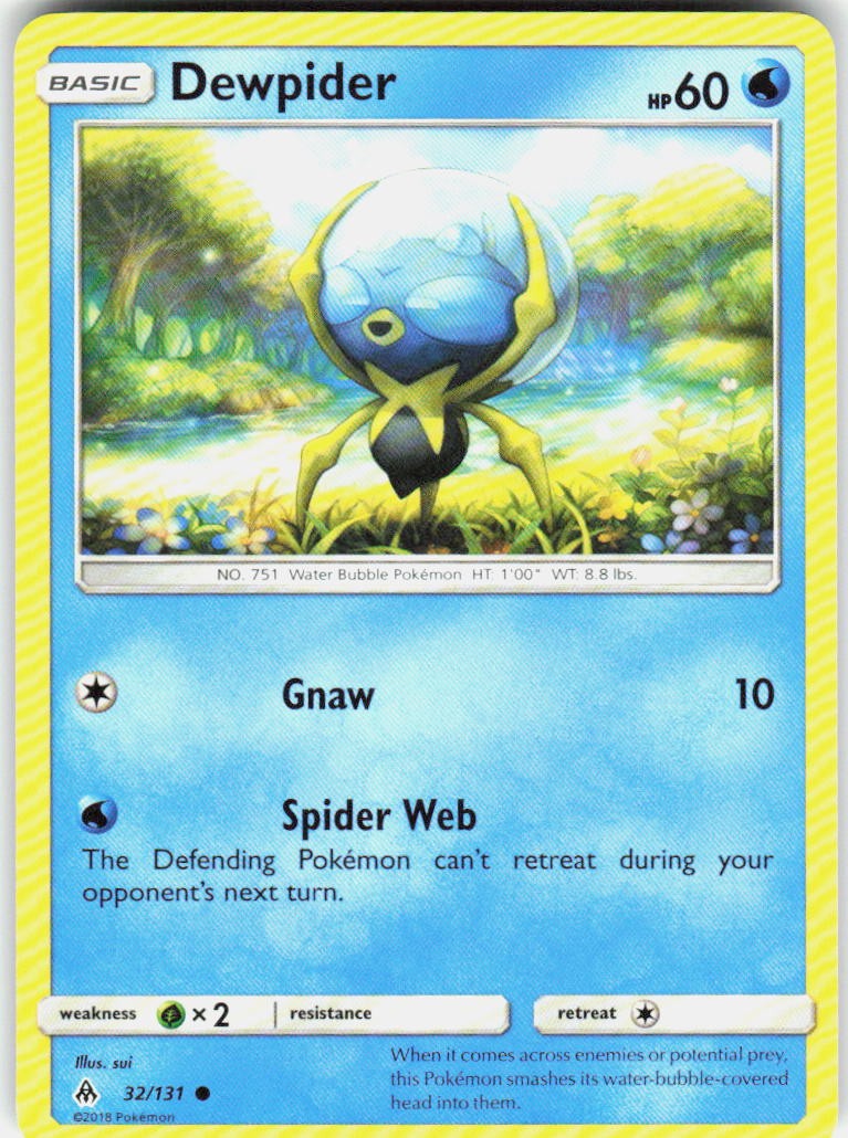 Dewpider 32/131 C Forbidden Light Pokemon Lightly Played