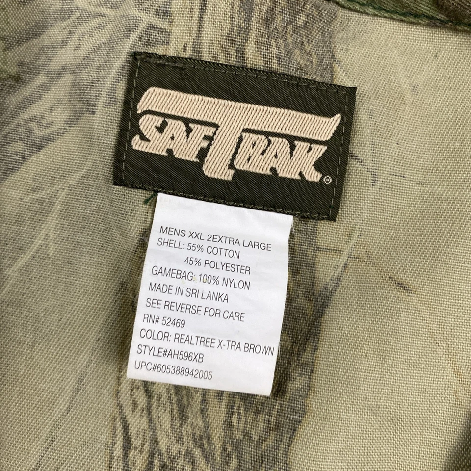 Vintage SafTbak Realtree Camo Duck Hunting Vest Size XXL Chore Pocket Cargo - Image 4 of 4