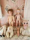 Edited* Nice Lot Of Doll Making Or Repair Parts Bisque Heads Limbs Wig