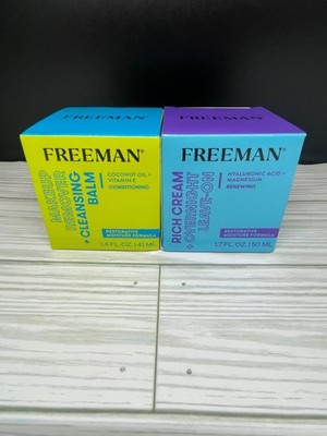 ( Lot 2 ) FREEMAN Makeup Remover Cleansing Balm + Rich Cream Overnight Leave On