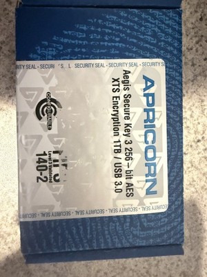 Apricorn Aegis Secure Key 3z (1TB) 256-bit AES XTS USB 3.0 Memory Key - NEW! 