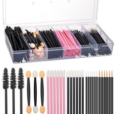 300pcs Disposable Makeup Tool Kit,Brow brush/Mascara brush/Lip Applicators/Ey...