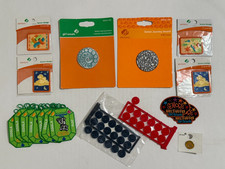 Girl Scout Lot of Iron-On Patches, Pin Discs, Pin, Charm - GSGLA from the 2010s