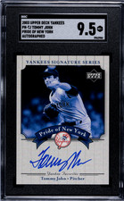 2003 Upper Deck Yankees #PN-TJ Tommy John Pride Of New York Auto. SGC 9.5
