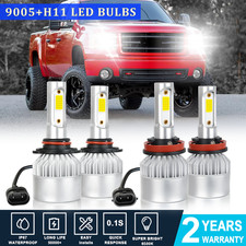 For GMC Sierra 1500 2500HD Cab Pickup 2007-2013 LED Headlight High Low Bulbs Kit