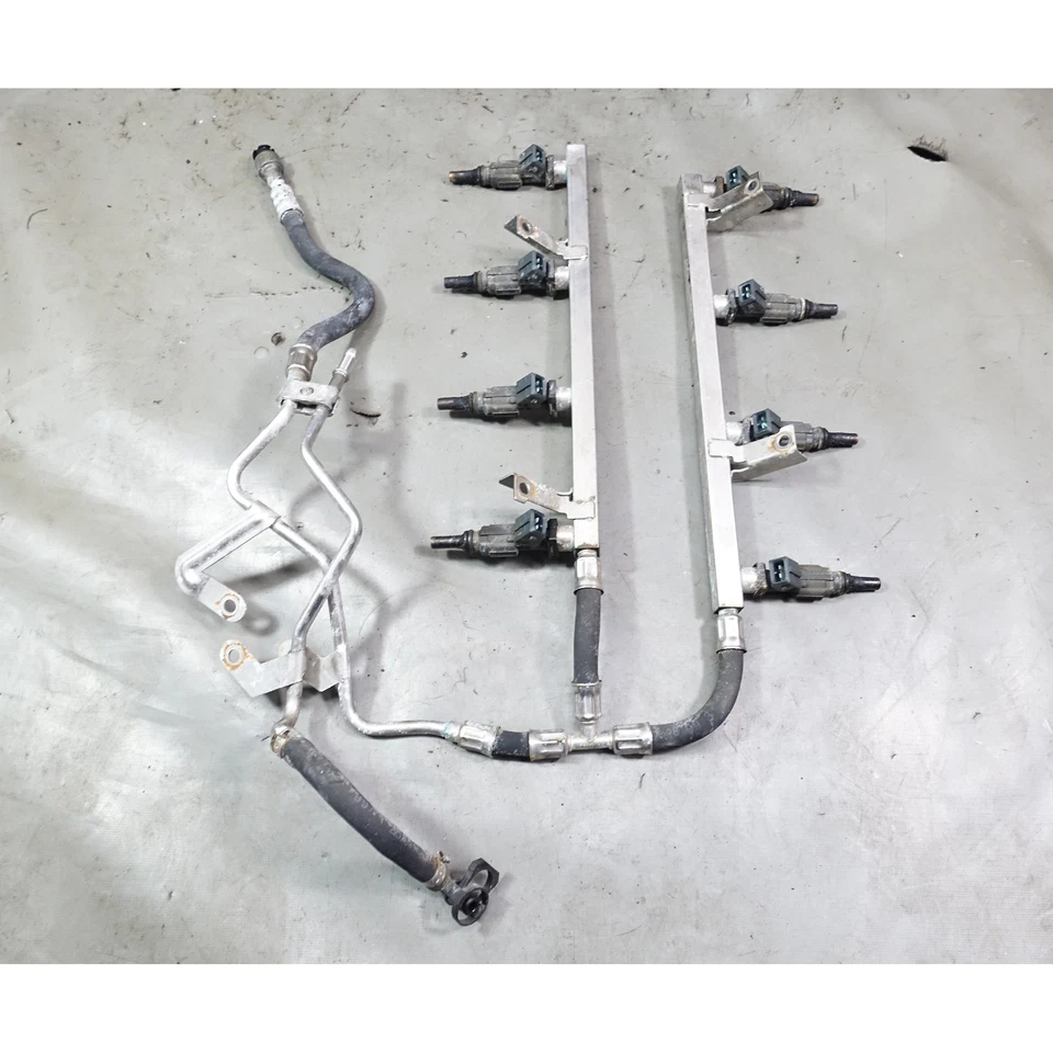 Tubo de riel de combustible BMW E39 M5 Z8 S62 2000-2003 dañado con líneas de inyectores OEM Foto 4 de 4