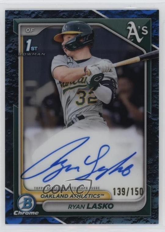 2024 Bowman Chrome Prospect Blue Lunar Refractor /150 Ryan Lasko #CPA-RLAS Auto